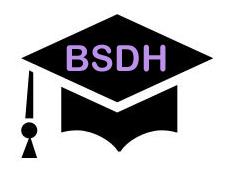 graduation cap with "BSDH"