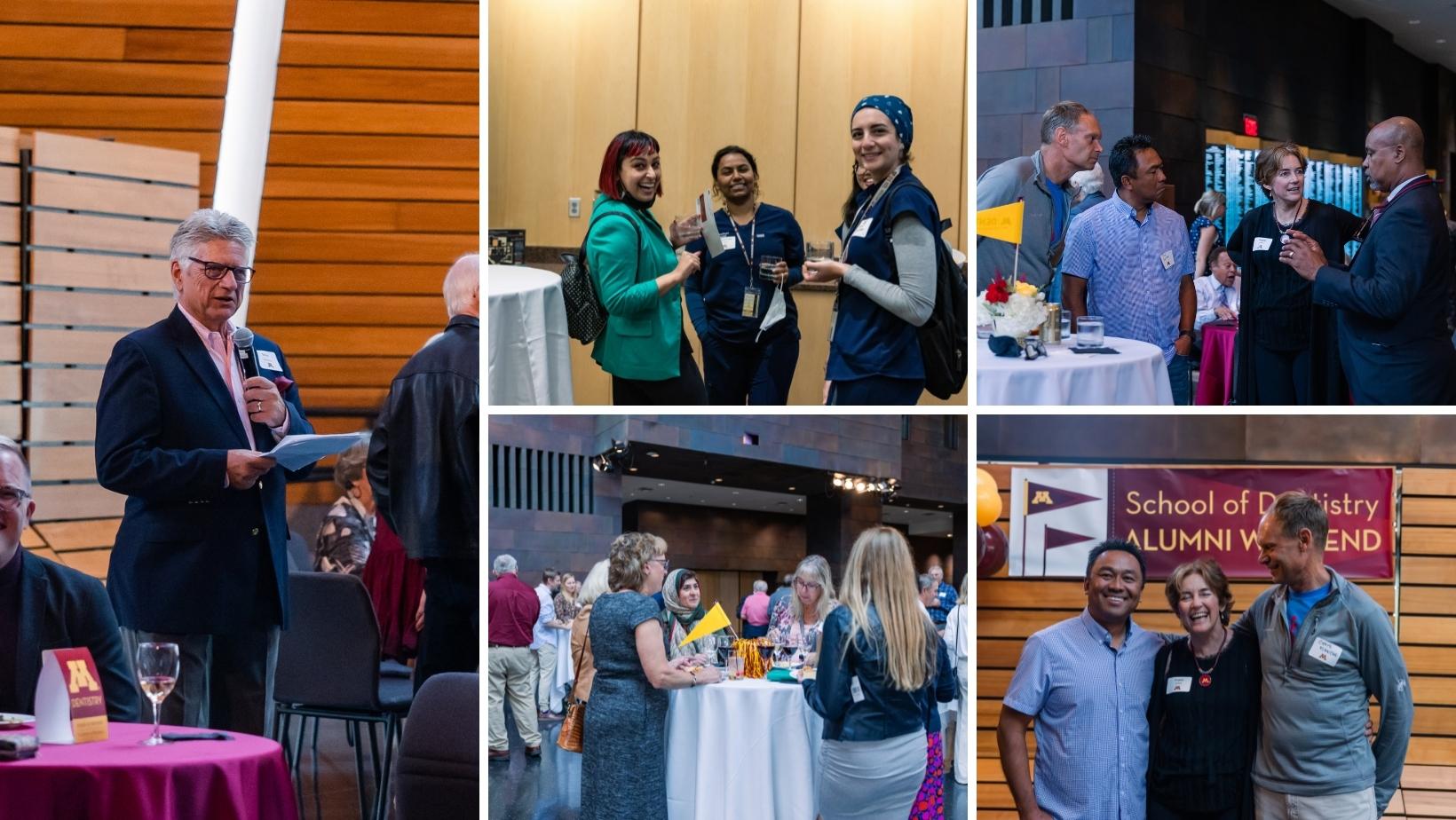 Collage of images from Alumni Reception