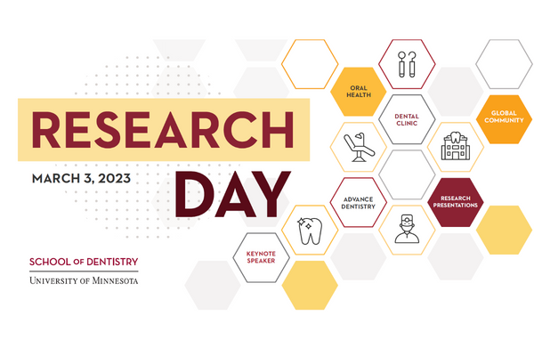 Research Day March 3, 2023 Event logo, School of Dentistry