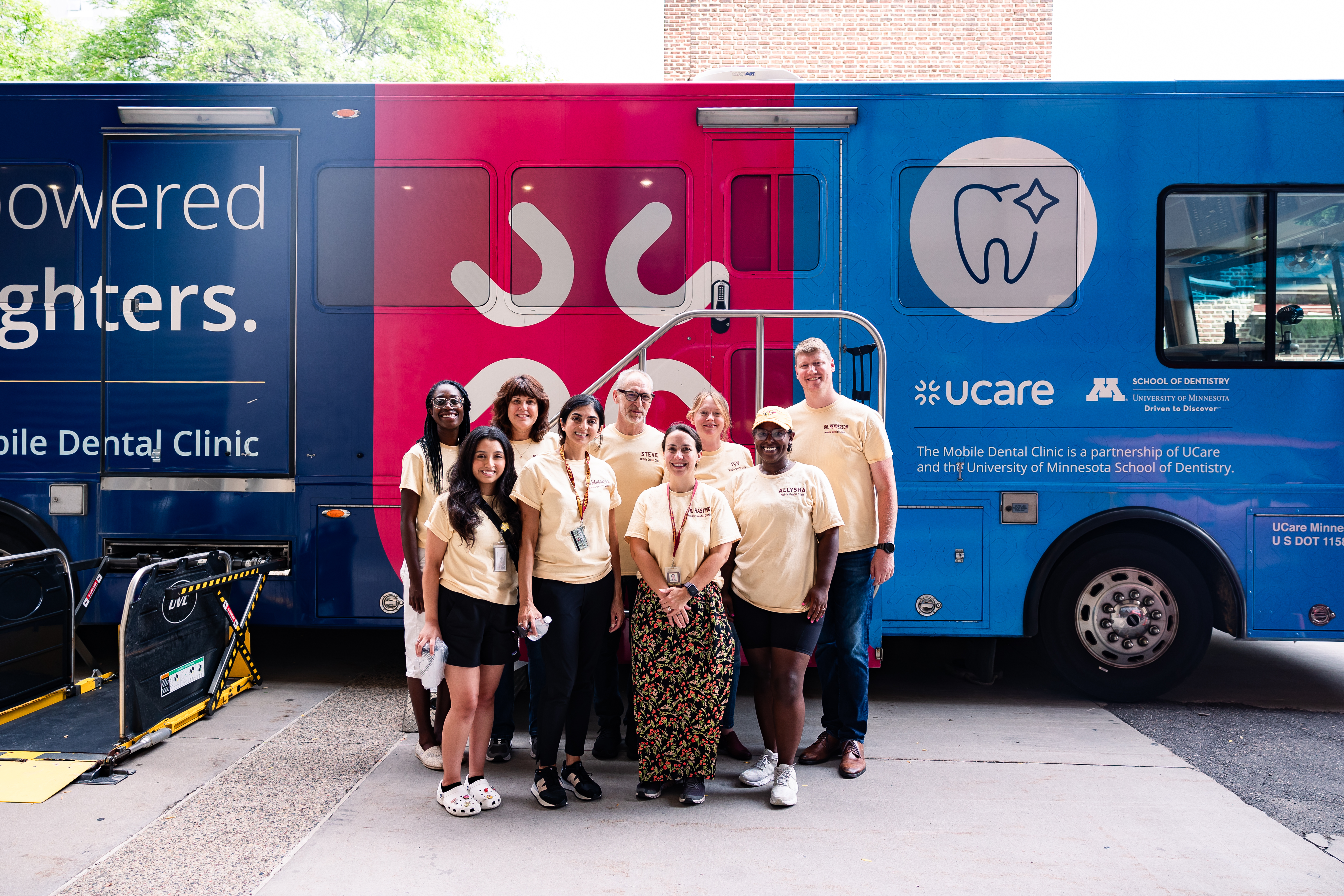 Group shot of Mobile Dental Clinic staff