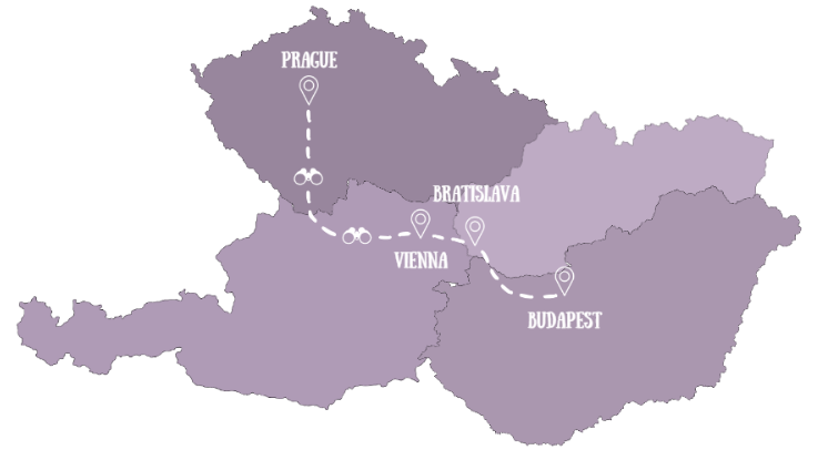 Prague to Budapest travel locations