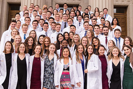 Second-year White Coat Ceremony at Northrop steps