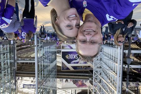 Doug and Sophie Bengson take a selfie in US Bank stadium