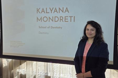 Kalyana Mondreti at the Presidents Service and Leadership Award ceremony