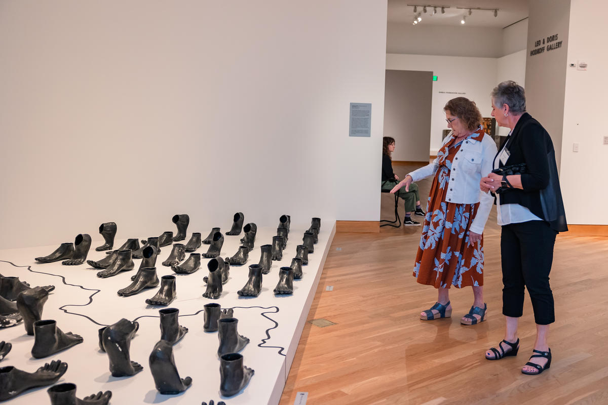 Attendees explore art at Weisman