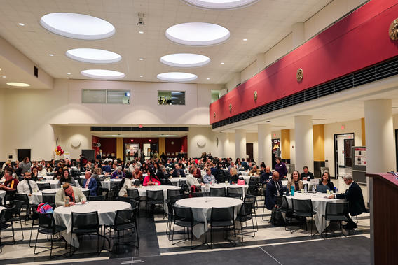Wide shot of attendees at 2024 Research Day