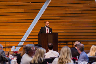 Dean Keith Mays addresses the crowd at the DDS senior awards ceremony