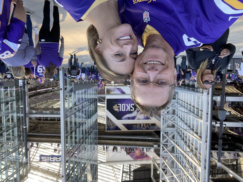 Doug and Sophie Bengson take a selfie in US Bank stadium